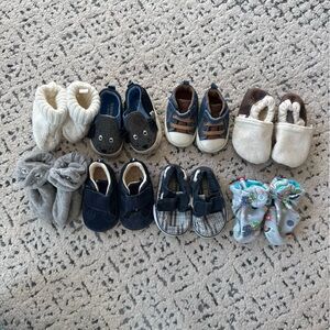 Baby Boy Shoes and Booties Bundle Size 1 and 2